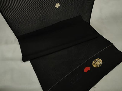 平和屋着物＊夏物 黒紋付 黒反物 着尺 絽 本堅牢染 逸品 未使用 DAAW8165zzz