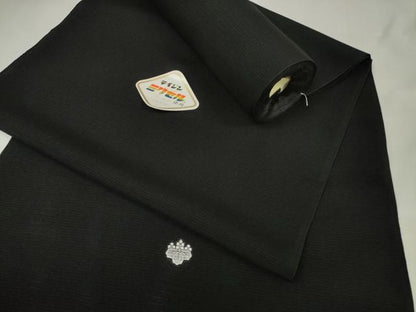 平和屋着物＊夏物 黒紋付 黒反物 着尺 絽 洗える着物 未使用 DAAW8179zzz