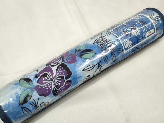 平和屋着物∴夏物　浴衣　反物　着尺　草花文　綿　逸品　未使用　DAAW8184zzz