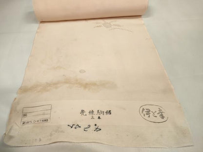 平和屋着物＊夏物 付下げ 反物 着尺 駒絽 草花文 ドロンワーク 伊と幸 逸品 未使用 DAAW8186zzz