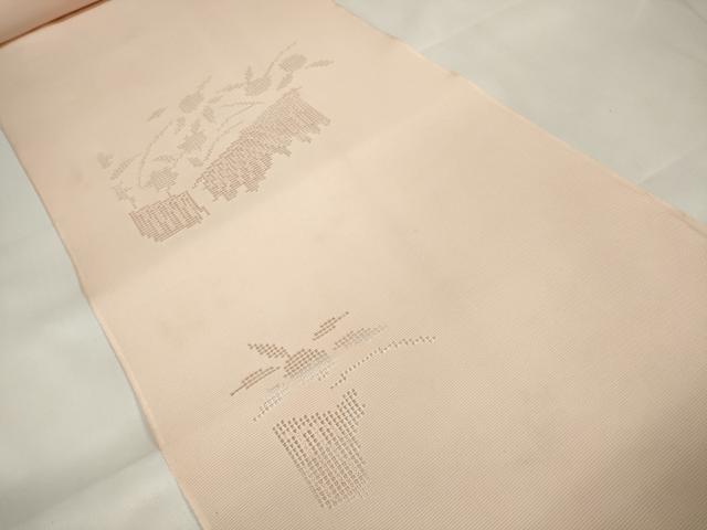 平和屋着物＊夏物 付下げ 反物 着尺 駒絽 草花文 ドロンワーク 伊と幸 逸品 未使用 DAAW8186zzz