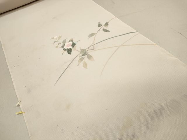 平和屋着物＊夏物 付下げ 反物 着尺 駒絽 五泉 友禅 枝花文 逸品 未使用 DAAW8187zzz