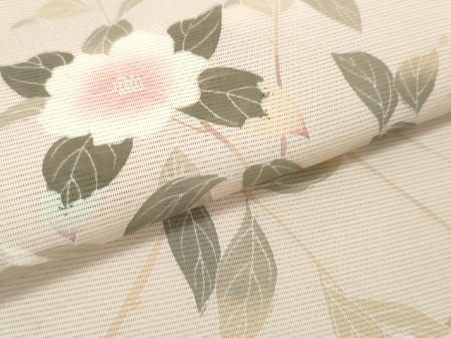 平和屋着物＊夏物 付下げ 反物 着尺 駒絽 五泉 友禅 枝花文 逸品 未使用 DAAW8187zzz