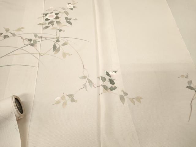 平和屋着物＊夏物 付下げ 反物 着尺 駒絽 五泉 友禅 枝花文 逸品 未使用 DAAW8187zzz