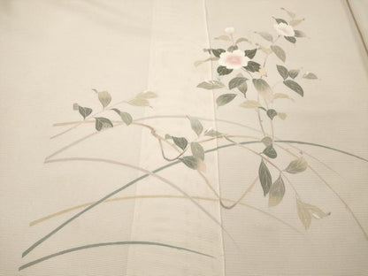 平和屋着物＊夏物 付下げ 反物 着尺 駒絽 五泉 友禅 枝花文 逸品 未使用 DAAW8187zzz