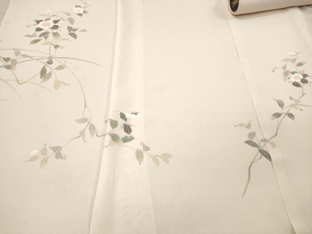 平和屋着物＊夏物 付下げ 反物 着尺 駒絽 五泉 友禅 枝花文 逸品 未使用 DAAW8187zzz