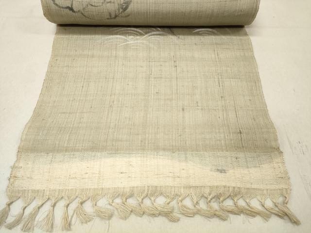 平和屋着物＊夏物 付下げ 反物 着尺 紗紬 手描き 渡橋枝垂れ柳 逸品 未使用 DAAW8188zzz