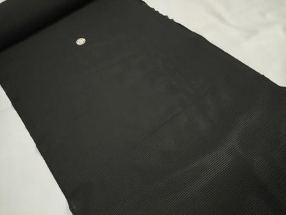 平和屋着物＊夏物 黒紋付 黒反物 着尺 駒絽 藍下黒染 逸品 未使用 DAAW8192zzz