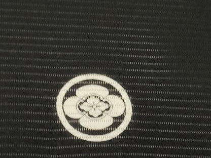 平和屋着物＊夏物 黒紋付 黒反物 着尺 駒絽 藍下黒染 逸品 未使用 DAAW8192zzz