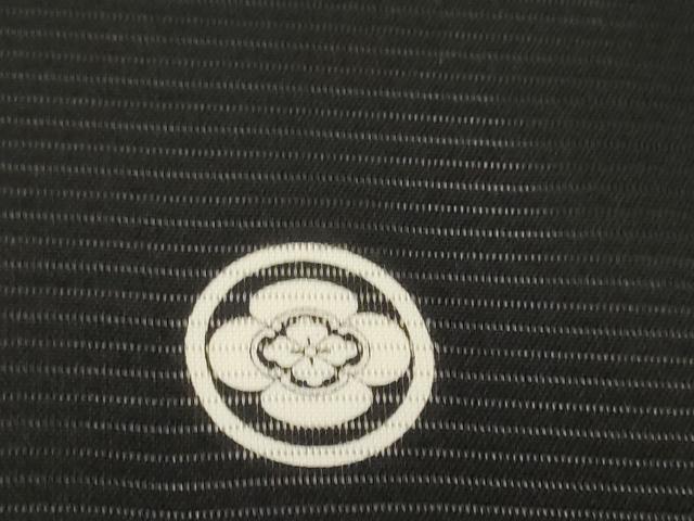 平和屋着物＊夏物 黒紋付 黒反物 着尺 駒絽 藍下黒染 逸品 未使用 DAAW8192zzz