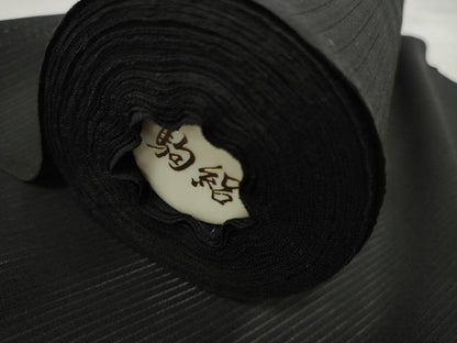 平和屋着物＊夏物 黒紋付 黒反物 着尺 駒絽 藍下黒染 逸品 未使用 DAAW8192zzz
