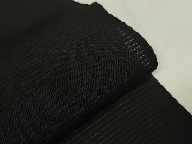 平和屋着物＊夏物 黒紋付 黒反物 着尺 絽 甲州黒 京染 逸品 未使用 DAAW8226zzz