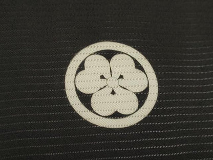 平和屋着物＊夏物 男性 黒紋付 羽織・コート 黒生地 反物 着尺 堅牢染 逸品 未使用 DAAW8227zzz