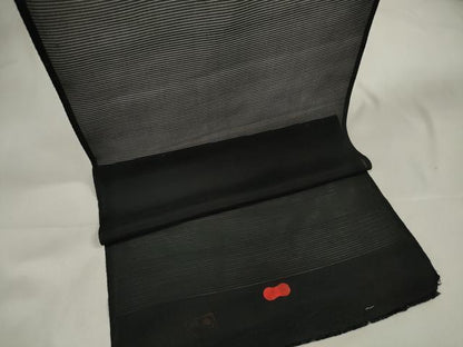 平和屋着物＊夏物 黒紋付 黒反物 着尺 絽 逸品 未使用 DAAW8228zzz