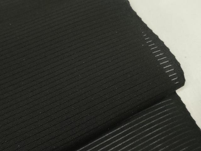 平和屋着物＊夏物　黒紋付　黒反物　着尺　駒絽　五泉　古代泥黒染　神光黒　逸品　未使用　DAAW8231zzz