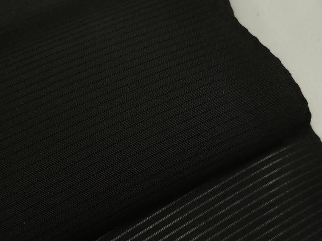 平和屋着物＊夏物　黒紋付　黒反物　着尺　駒絽　深泥黒　逸品　未使用　DAAW8232zzz