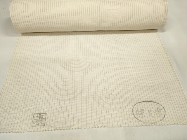 平和屋着物＊夏物 小紋 反物 着尺 絽 青海波紋紗 生成り色 伊と幸 逸品 未使用 DAAW8258zzz