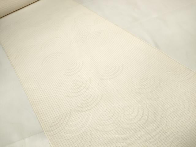 平和屋着物＊夏物 小紋 反物 着尺 絽 青海波紋紗 生成り色 伊と幸 逸品 未使用 DAAW8258zzz