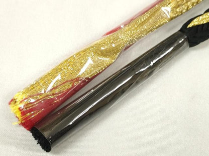 平和屋着物●和装小物　帯締め　振袖用　飾り付き　パール　金糸　ラインストーン　長尺　正絹　逸品　未使用　DAAW8358zzz