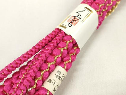 平和屋着物●和装小物 帯締め・帯揚げセット 組紐 振袖用 総絞り 金糸 逸品 未使用 DAAW8413zzz