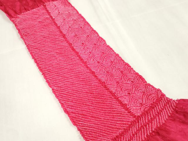 平和屋着物●和装小物　帯締め・帯揚げセット　手組紐　中抜き絞り　青海波　金糸　逸品　未使用　DAAW8414zzz