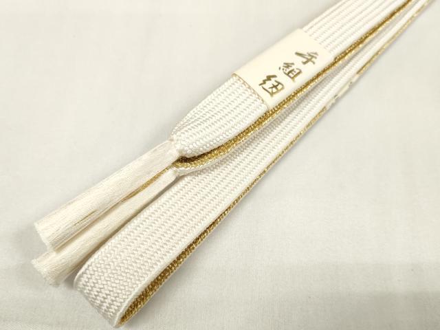 平和屋着物●和装小物　帯締め・帯揚げセット　礼装用　霞花丸文　高麗組　手組紐　金糸　逸品　未使用　DAAW8420zzz