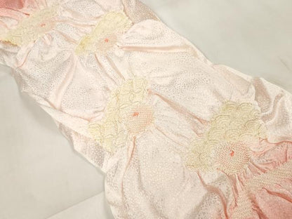 平和屋着物●和装小物 帯締め・帯揚げセット 柄絞り 菊青海波 組紐 金糸 逸品 未使用 DAAW8431zzz