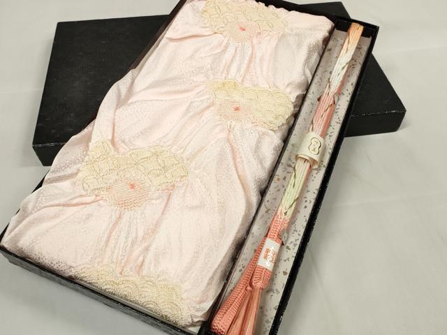 平和屋着物●和装小物 帯締め・帯揚げセット 柄絞り 菊青海波 組紐 金糸 逸品 未使用 DAAW8431zzz