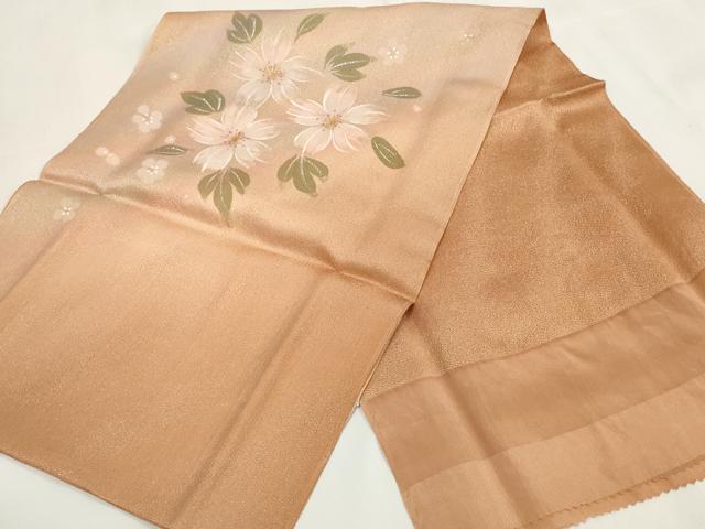 平和屋着物●和装小物 帯締め・帯揚げセット 手描き 花散らし 高麗組 組紐 金彩 逸品 未使用 DAAW8432zzz
