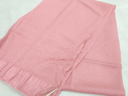 平和屋着物●和装小物　帯締め・帯揚げセット　ちりめん　桃色　組紐　逸品　未使用　DAAW8439zzz
