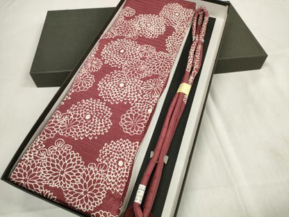 平和屋着物＊夏物　和装小物　帯締め・帯揚げセット　絽　菊尽くし　丸ぐけ　逸品　未使用　DAAW8442zzz
