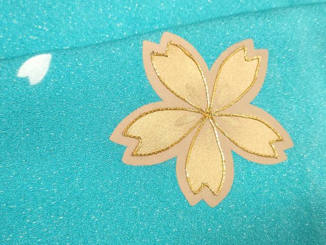 平和屋着物●和装小物 帯締め・帯揚げセット 振袖用 舞桜文 丸組 金彩 金通し地 逸品 未使用 DAAW8446zzz