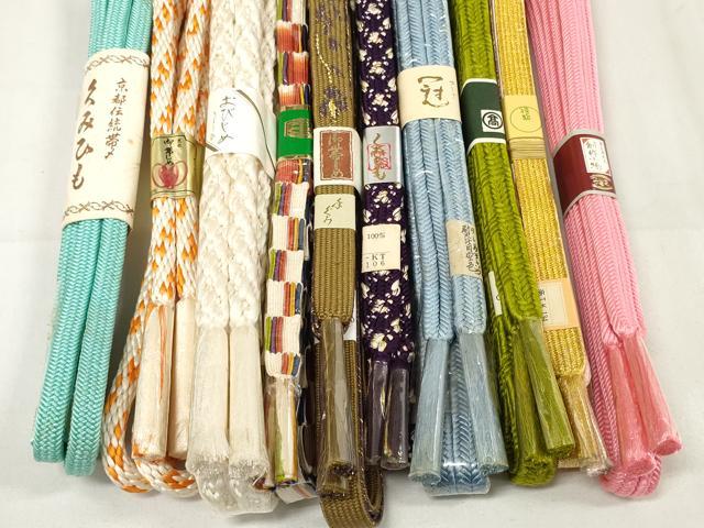 平和屋着物●和装小物　帯締め10本セット　組紐　高麗組　冠組　金糸　高島屋扱い　逸品　未使用　DAAW8490zzz