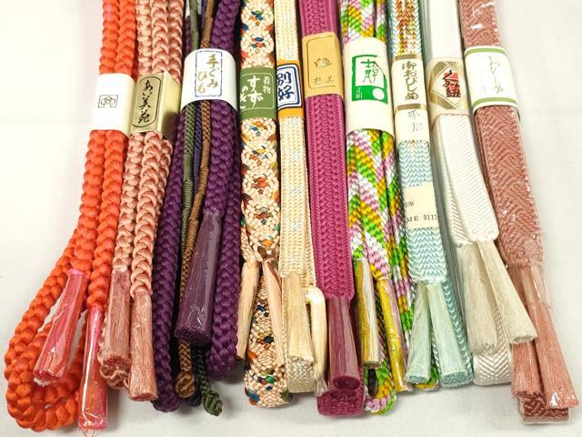 平和屋着物●和装小物　帯締め10本セット　手組紐　笹浪組　金銀糸　逸品　未使用　DAAW8491zzz 平和屋着物○和装小物 帯締め10本セット 手組紐 笹浪組 金