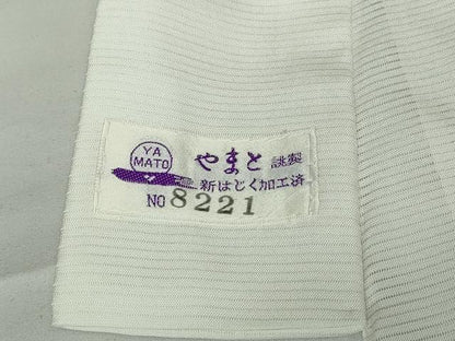平和屋着物＊夏物　長襦袢　単衣仕立て　絽　白練色　やまと誂製　正絹　逸品　DAAW8706qa
