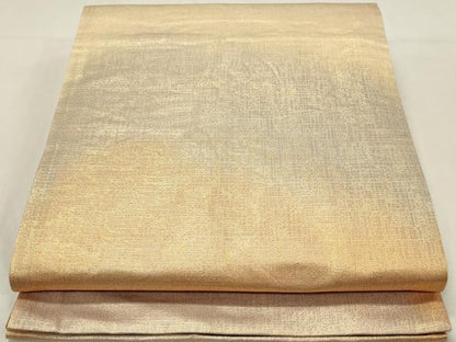 平和屋着物◎六通柄袋帯　霞文　金糸　正絹　逸品　DAAW8818qa
