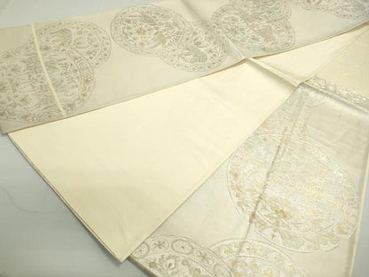 平和屋着物◎六通柄袋帯 狩猟円文 正絹 逸品 DAAW8880qa