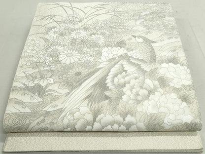 平和屋着物◎太鼓柄袋帯 花鳥文 鳳凰 金彩 正絹 逸品 DAAW8882qa