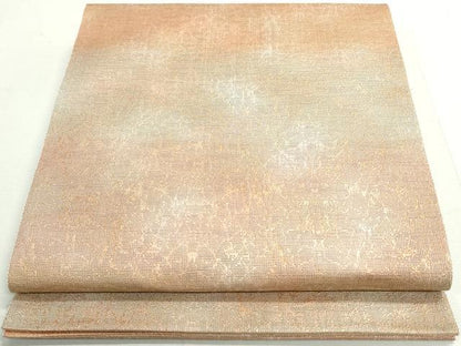 平和屋着物◎全通柄袋帯 霞文 金糸 正絹 逸品 DAAW8887qa