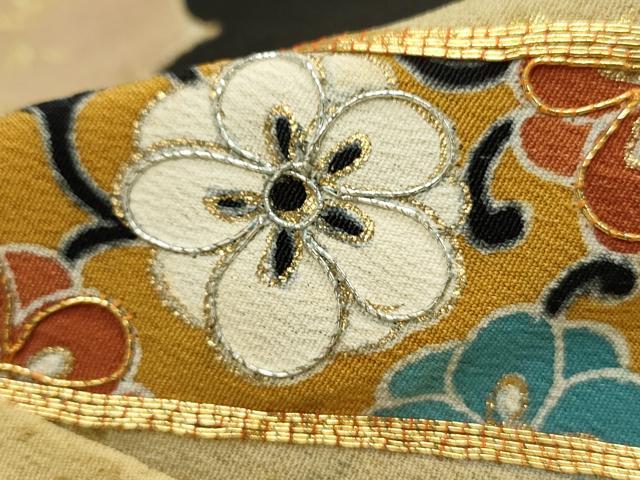 平和屋着物■豪華黒留袖 駒刺繍 笹竹花文 金彩 正絹 逸品 DAAW8944qa
