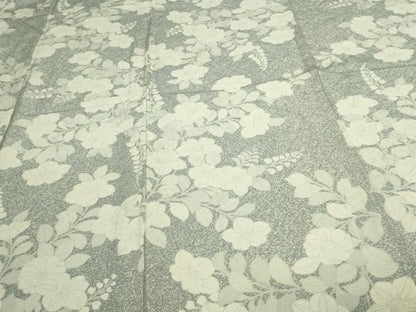 平和屋着物▽上質な小紋 単衣 枝花文 正絹 逸品 DAAW9170sf