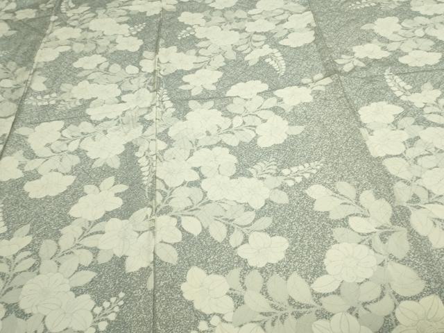 平和屋着物▽上質な小紋 単衣 枝花文 正絹 逸品 DAAW9170sf