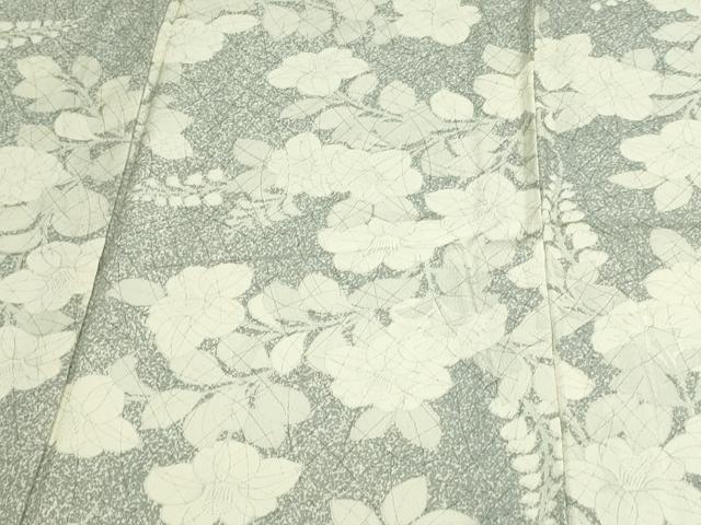 平和屋着物▽上質な小紋 単衣 枝花文 正絹 逸品 DAAW9170sf