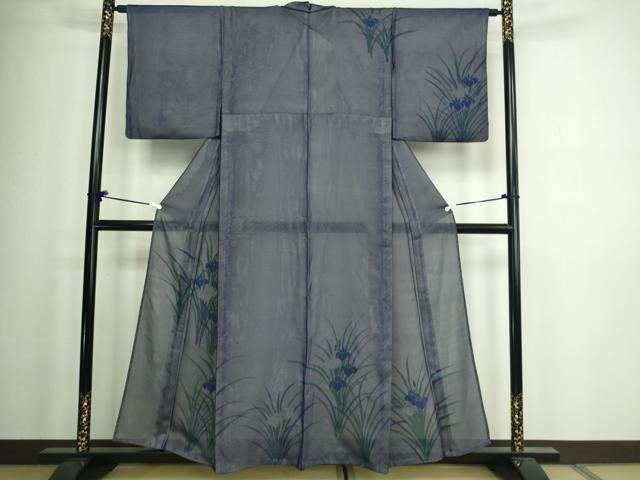 平和屋着物▽訪問着 無双 紗袷 紗×絽 草花文 正絹 逸品 DAAW9172sf