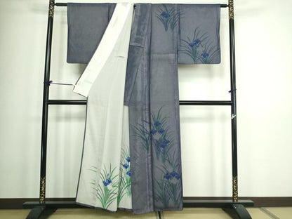平和屋着物▽訪問着 無双 紗袷 紗×絽 草花文 正絹 逸品 DAAW9172sf