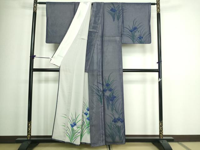 平和屋着物▽訪問着 無双 紗袷 紗×絽 草花文 正絹 逸品 DAAW9172sf