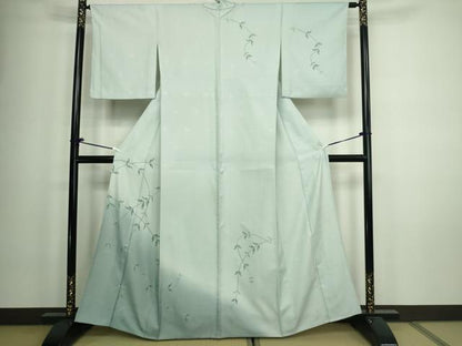 平和屋着物▽洗える最高級着物　＜英＞はなぶさ謹製　訪問着　単衣　枝葉文　暈し染め　洗える着物　DAAW9186sf