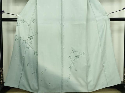 平和屋着物▽洗える最高級着物　＜英＞はなぶさ謹製　訪問着　単衣　枝葉文　暈し染め　洗える着物　DAAW9186sf