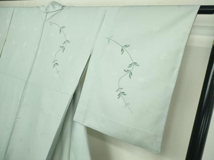 平和屋着物▽洗える最高級着物　＜英＞はなぶさ謹製　訪問着　単衣　枝葉文　暈し染め　洗える着物　DAAW9186sf