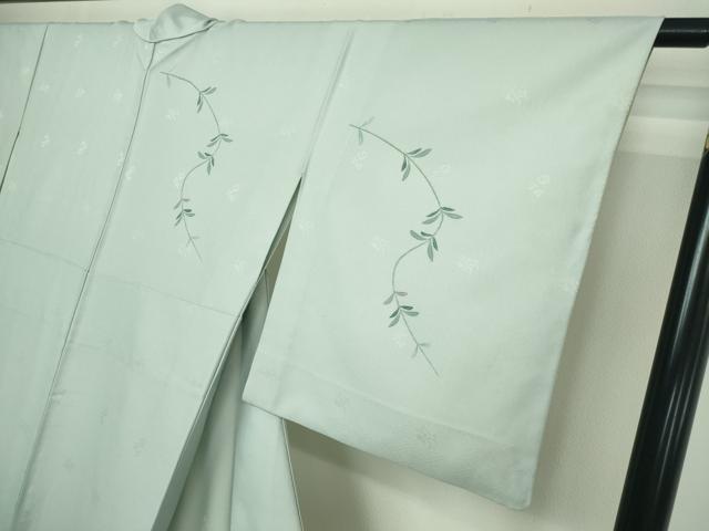 平和屋着物▽洗える最高級着物　＜英＞はなぶさ謹製　訪問着　単衣　枝葉文　暈し染め　洗える着物　DAAW9186sf